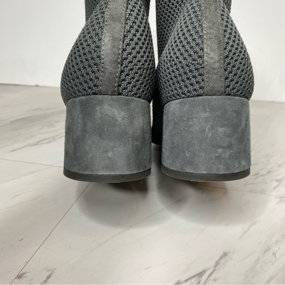 Eileen Fisher Honey Gray Knit Stretch Bootie 8 1/2 - Picture 4 of 14